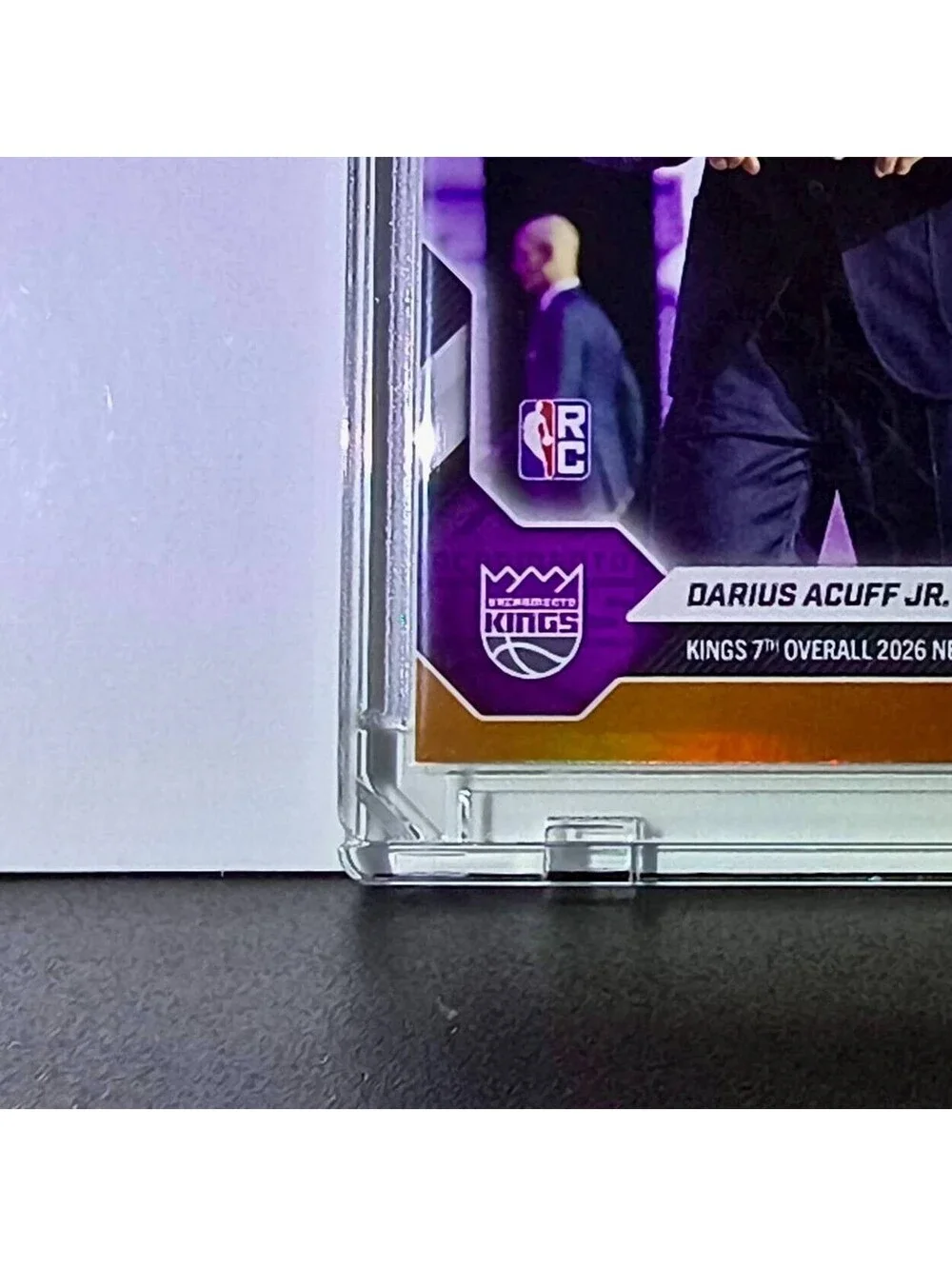 Darius Acuff Jr. Rookie 2026-27 Topps NBA Draft Night Orange Foil 02/25 Kings